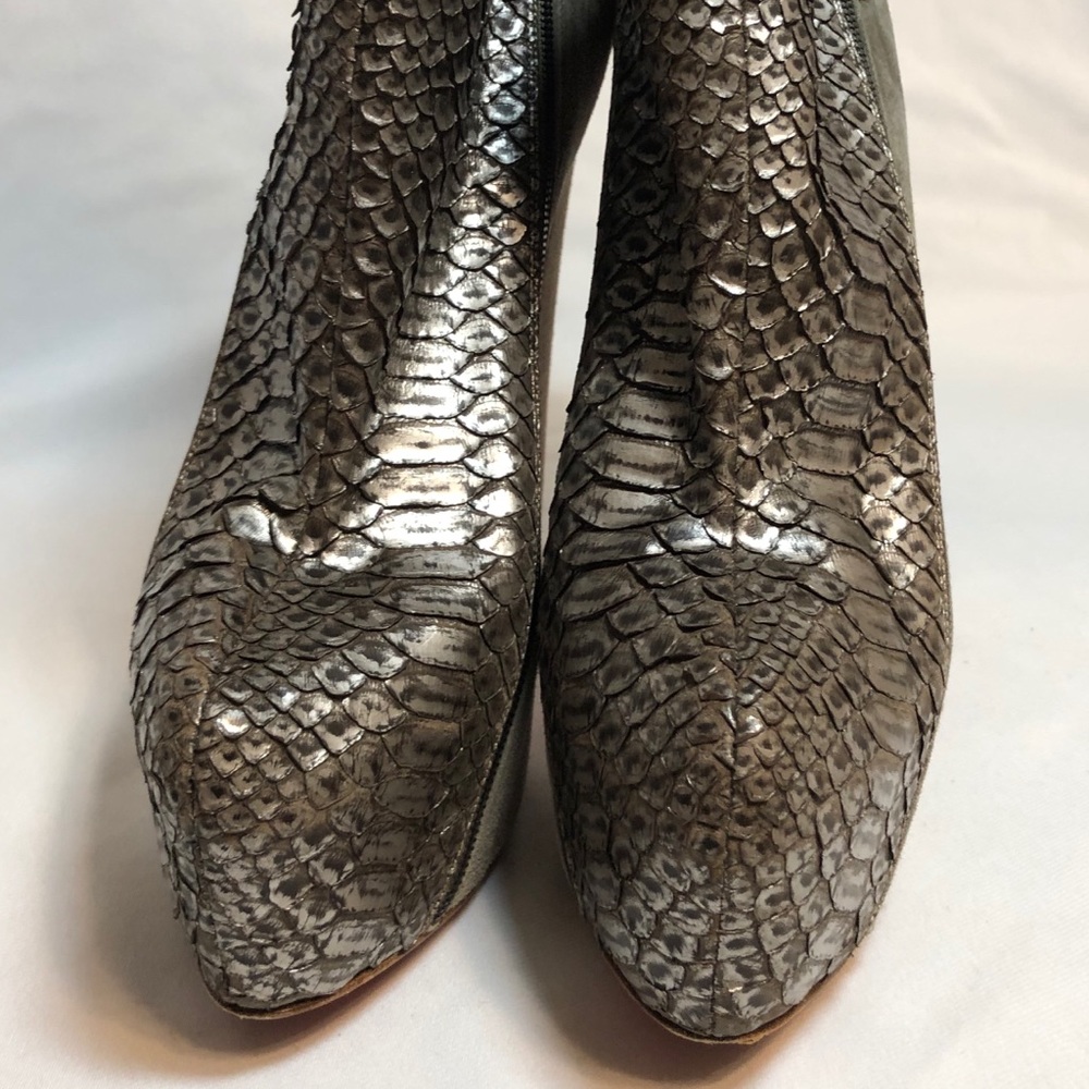 Christian Louboutin Python Suede Booties - image 3